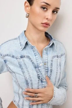 GOOD AMERICAN DOLLY DENIM CORSET SHIRT | INDIGO1021 13 GOOD AMERICAN DOLLY DENIM CORSET SHIRT | INDIGO1021 -GOOD AMERICAN STORE M 250307 04 GFD467DP I1021 A 0242