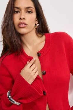 GOOD AMERICAN BUTTON FRONT KNIT CARDIGAN | CHILI001 9 GOOD AMERICAN BUTTON FRONT KNIT CARDIGAN | CHILI001 -GOOD AMERICAN STORE M 250501 17 GSK0366 CHI1 A 2447