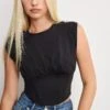 GOOD AMERICAN SLEEVELESS CORSET TOP | BLACK001 -GOOD AMERICAN STORE M 250711 03 GT0664 K001 A 0338