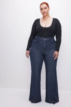 GOOD AMERICAN SCUBA SCOOP NECK BODYSUIT | BLACK001 -GOOD AMERICAN STORE T 230614 08 GB0545 K001 FALL23 C 0013