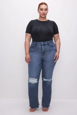 GOOD AMERICAN SCUBA TEE BODYSUIT | BLACK001 -GOOD AMERICAN STORE T 230629 34 GB0365 K001 CORERESHOOT C 0023