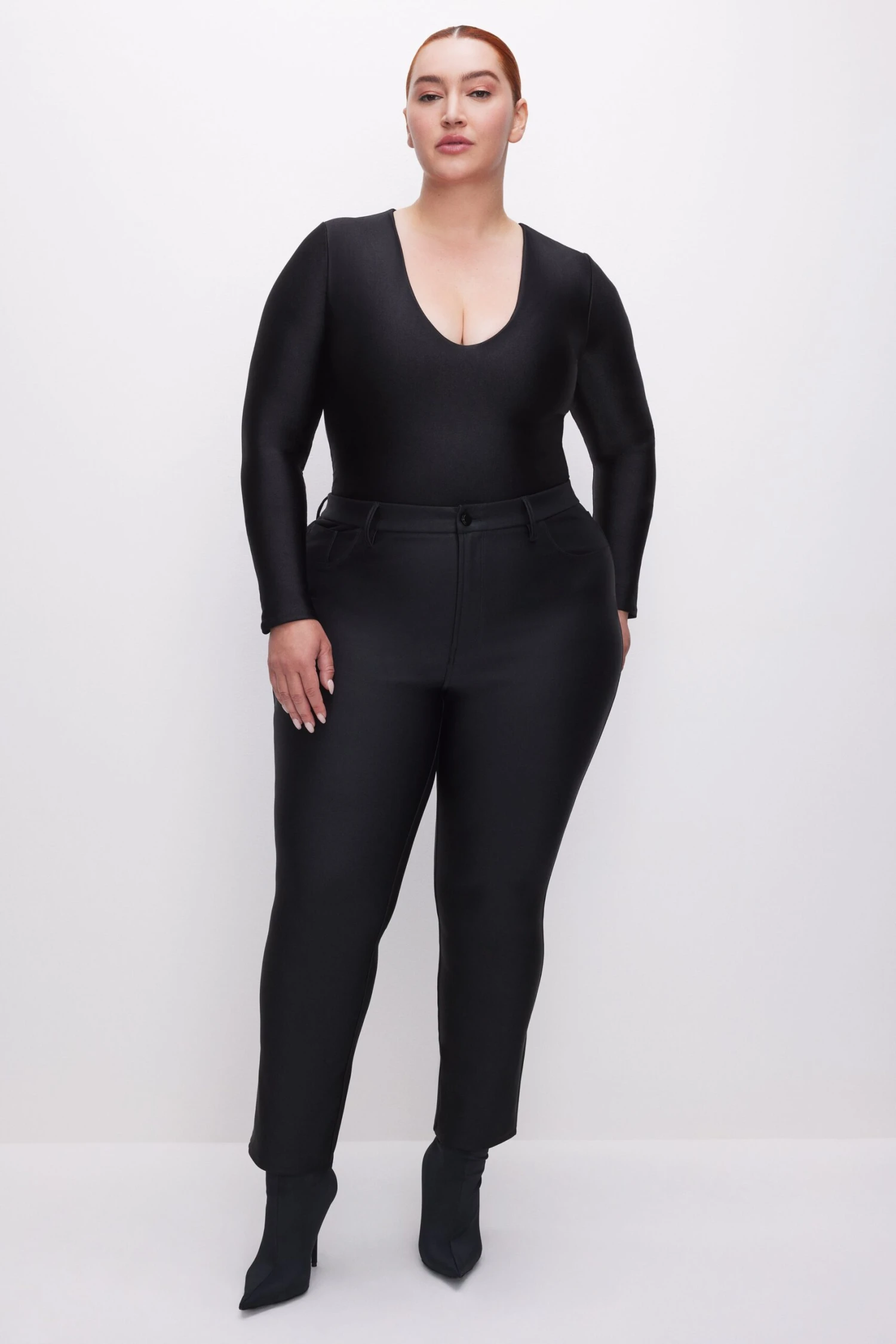 COMPRESSION SHINE STRAIGHT PANTS | BLACK001 8 COMPRESSION SHINE STRAIGHT PANTS | BLACK001 - Image 6