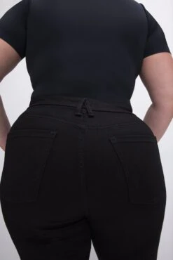 GOOD AMERICAN GOOD LEGS FLARE NEVER FADE JEANS | BLACK001 -GOOD AMERICAN STORE T 231011 24 GLF47SBTE K001 HOL23 C 0078